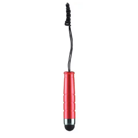 Mini Stylus pen headphonejack aux - Rood