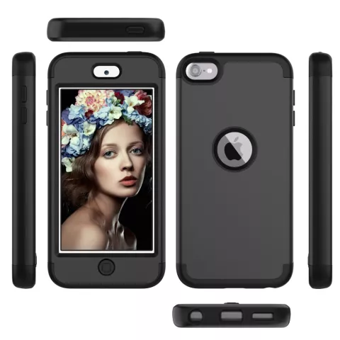 Armor Case iPod Touch 5 6 7 - Zwart hoesje - Extra Bescherming