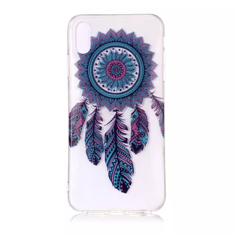 Dromenvanger Doorzichtig Hoesje TPU iPhone XR - Blauw