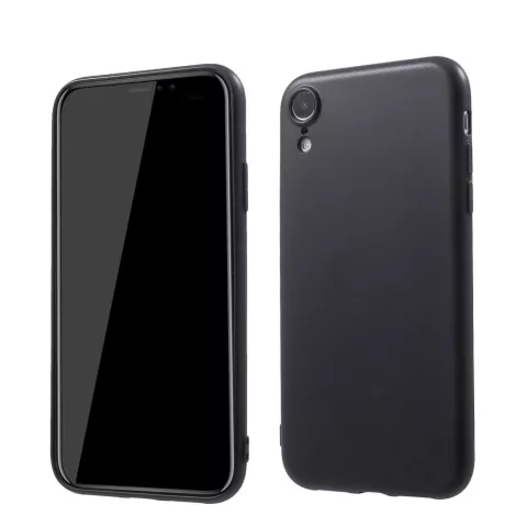 Matte Flexibele TPU Case iPhone XR - Zwart