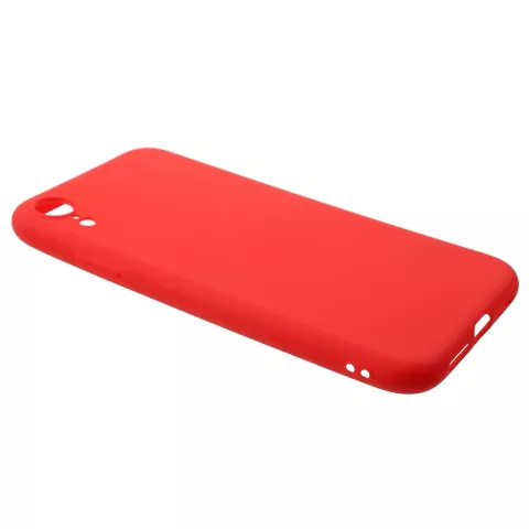 Soepele Mat Rode case iPhone XR - Rood