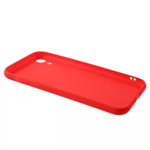 Soepele Mat Rode case iPhone XR - Rood