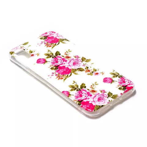 Glow In The Dark TPU Hoesje rozen geschikt voor iPhone XR - Wit Roze