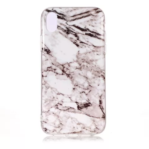 Marmer grijze TPU hoesje iPhone XR Case - Grijs