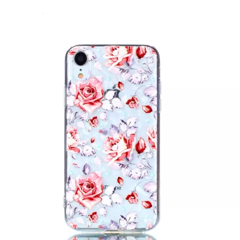 Diamant hoesje TPU iPhone XR Case - Rozen