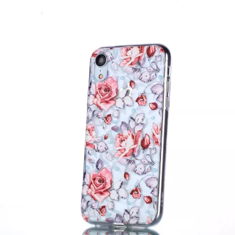 Diamant hoesje TPU iPhone XR Case - Rozen