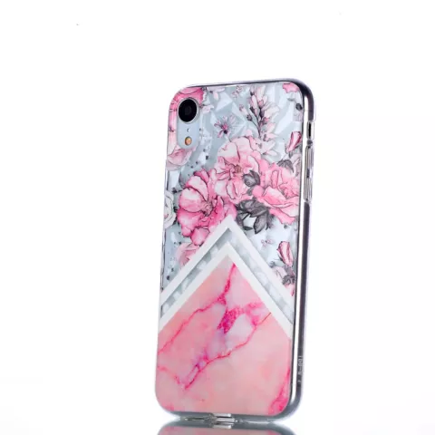 Diamant hoesje TPU iPhone XR Case - Roze