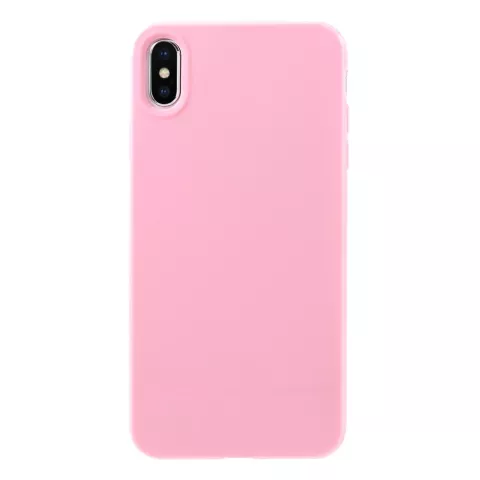 Flexibel TPU hoesje geschikt voor iPhone XS Max case - Glanzend Roze