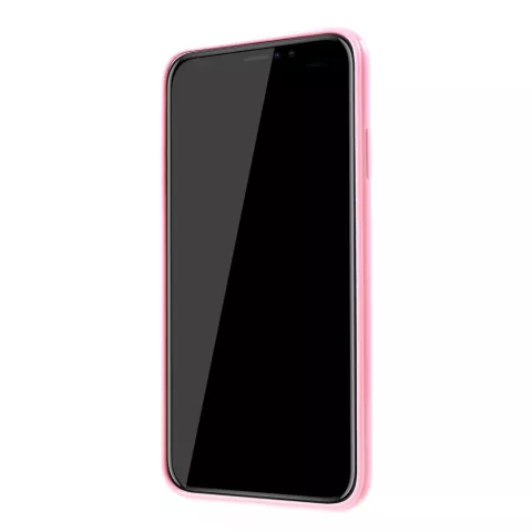Flexibel TPU hoesje geschikt voor iPhone XS Max case - Glanzend Roze