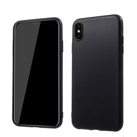 Zacht TPU hoesje iPhone XS Max Case - Matte Zwart