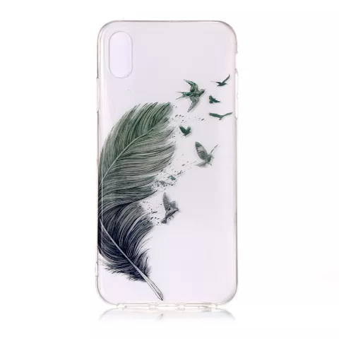 Veer Vogel hoesje iPhone XS Max Case TPU - Transparant