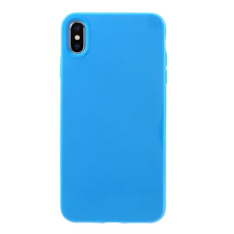 Flexibel TPU hoesje iPhone XS Max Case - Glanzend Blauw