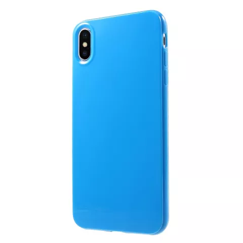 Flexibel TPU hoesje iPhone XS Max Case - Glanzend Blauw