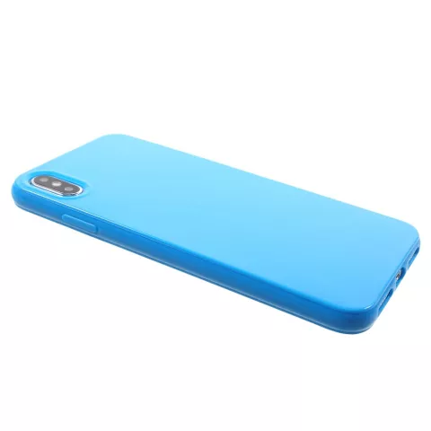 Flexibel TPU hoesje iPhone XS Max Case - Glanzend Blauw