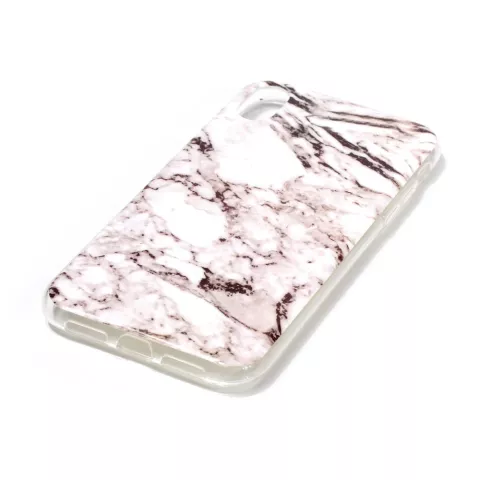 Marmer TPU Hoesje iPhone XS Max Case - Wit