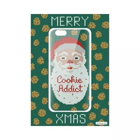 FLAVR Kerst Cardcase Ugly Xmas Sweater koekjes cookie addict iPhone 6 6s - Groen