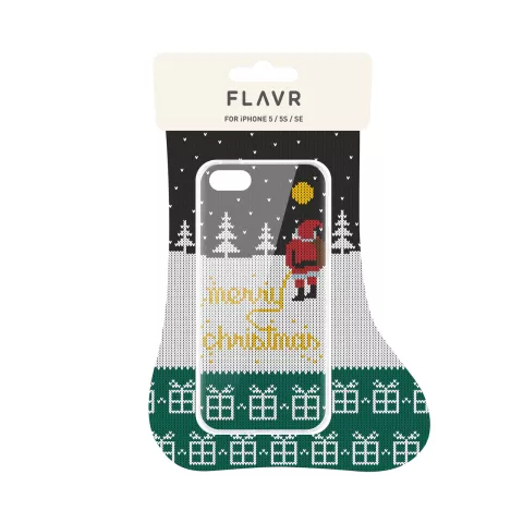 FLAVR Case Ugly Xmas Sweater Yellow Snow kerstman kersttrui iPhone 5 5s SE 2016 - Kerst