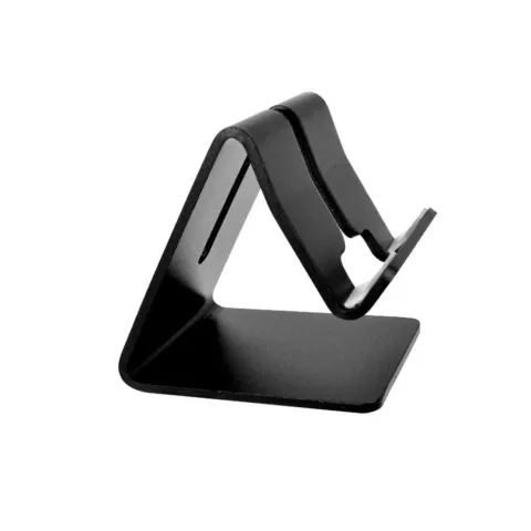 Mobiel / GSM design standaard universeel aluminium geschikt voor iPhone bureau houder - mat zwart