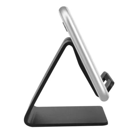 Mobiel / GSM design standaard universeel aluminium geschikt voor iPhone bureau houder - mat zwart