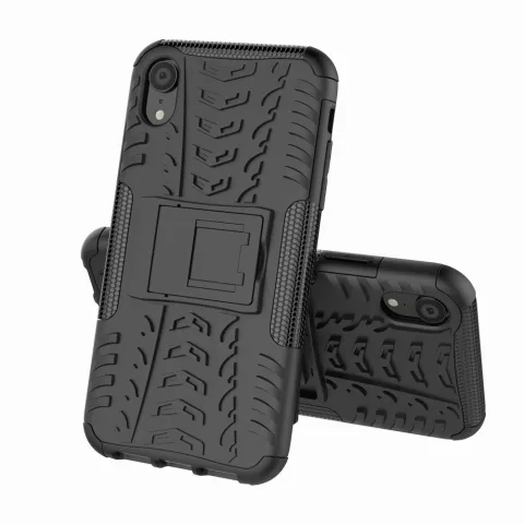 Hybride standaard case shockproof hoesje iPhone XS Max - Zwart