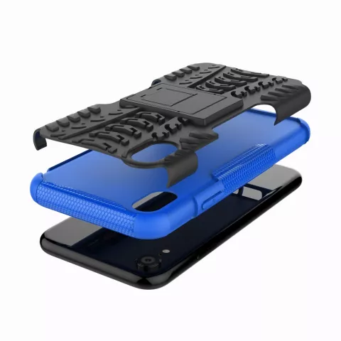 Hybride standaard case shockproof hoesje geschikt voor iPhone XS Max - Blauw
