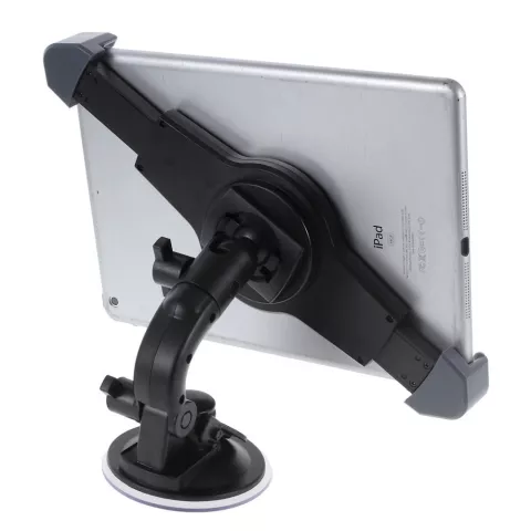 Universele Tablethouder met Zuignap auto iPad 7-12 inch - Zwart