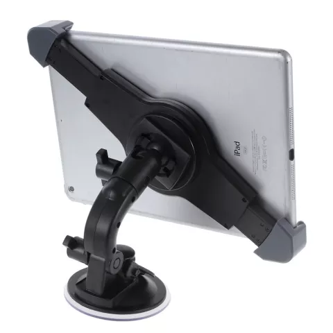 Universele Tablethouder met Zuignap auto geschikt voor iPad 7-12 inch - Zwart
