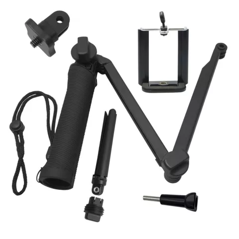 Vouwbare Grip 3-in-1 Selfie Stick Tripod Camerahouder Monopod Steadycam - GoPro DLSR