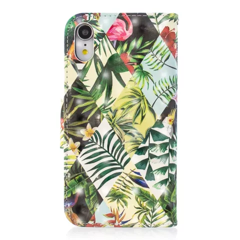 Cover Booklet case hoesje jungle bladeren design iPhone XR - Bladeren