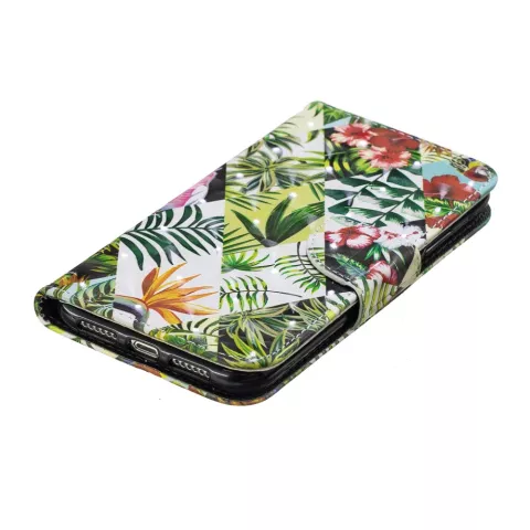 Cover Booklet case hoesje jungle bladeren design iPhone XR - Bladeren