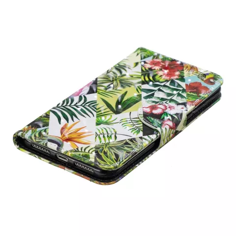 Cover Booklet case hoesje jungle bladeren design iPhone XS Max - Bladeren