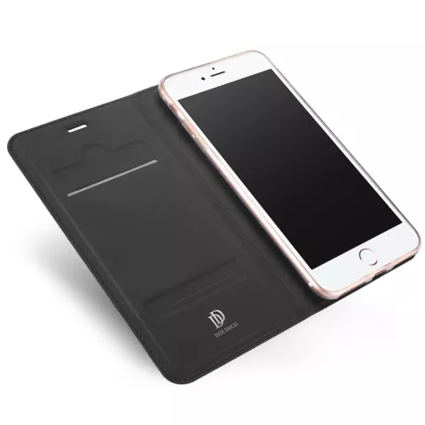 Dux Ducis Cover booklet case hoesje met flap leren hoes iPhone 7 Plus 8 Plus - Zwart