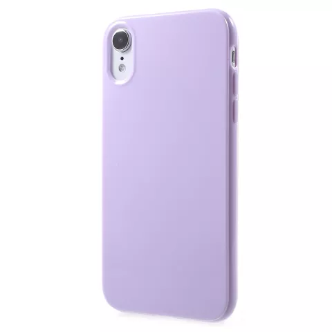 Glanzend zacht TPU hoesje iPhone XR - Paarse Case