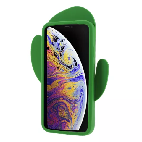 Cactus Silicone Hoesje iPhone XS Max cover - Groen case