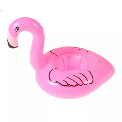 Flamingo Opblaasbare bekerhouder - Roze