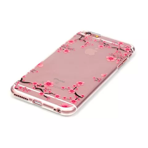 Doorzichtig Bloesem iPhone 6 6s TPU hoesje - Roze