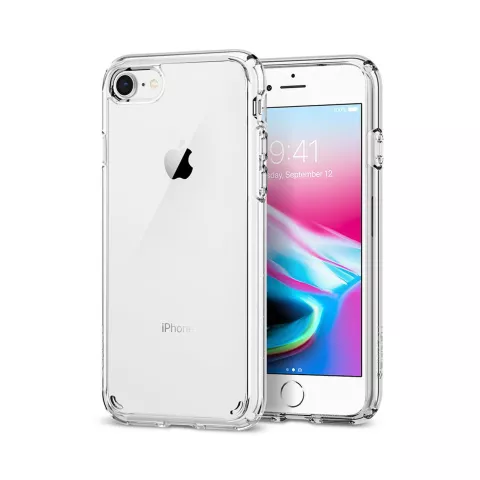 Spigen Ultra Hybrid 2 transparant case geschikt voor iPhone 7 8 SE 2020 SE 2022 hoesje - Doorzichtig