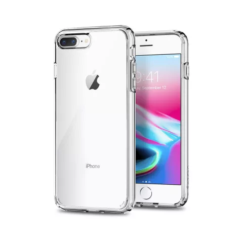 Spigen Ultra Hybrid 2 transparant case iPhone 7 Plus 8 Plus hoesje - Doorzichtig