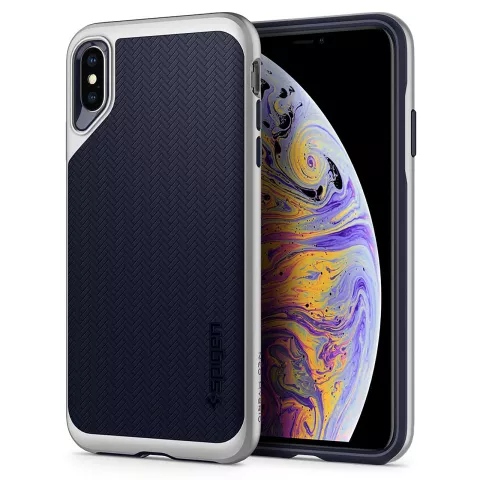 Spigen Neo Hybrid hoesje iPhone XS Max zilver case