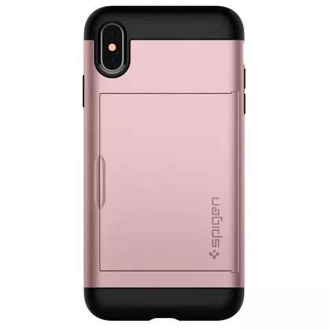 Spigen Slim Armor CS hoesje roze goud bescherming geschikt voor iPhone XS Max Rose Gold case