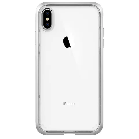 Spigen Neo Hybrid Crystal hoesje bescherming doorzichtig geschikt voor iPhone XS Max - zilver case transparant