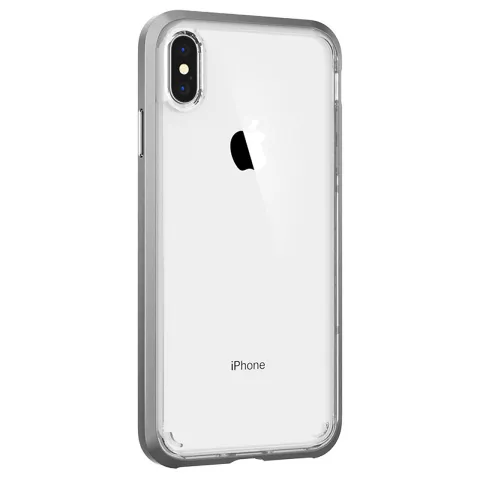 Spigen Neo Hybrid Crystal hoesje bescherming doorzichtig geschikt voor iPhone XS Max - zilver case transparant