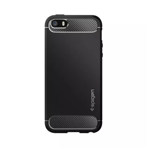 Spigen Rugged Armor case iPhone 5 5s SE 2016 hoesje - Zwart