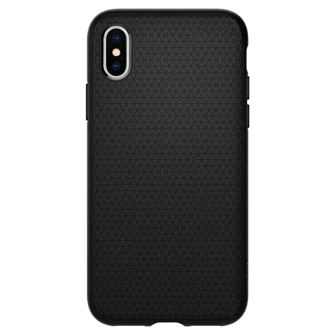 Spigen Liquid Air case iPhone XS hoesje - Mat zwart