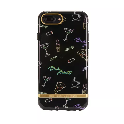 Richmond &amp; Finch Bad Habits Hoesje iPhone 6 Plus 6s Plus 7 Plus 8 Plus Case - Zwart