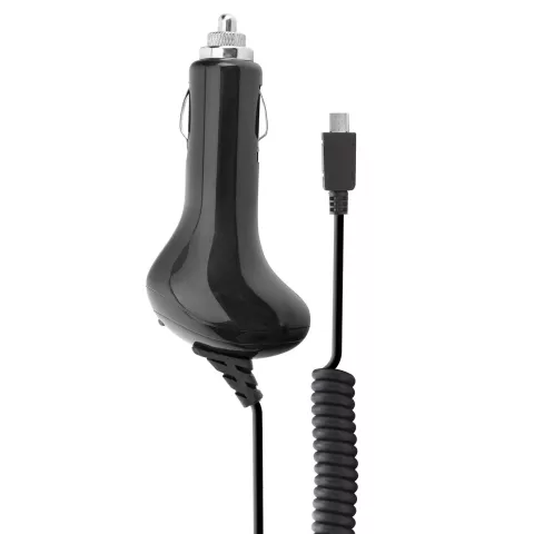 Xqisit Basic Line Sigarettenplug Autolader Micro-USB - Zwart 2A