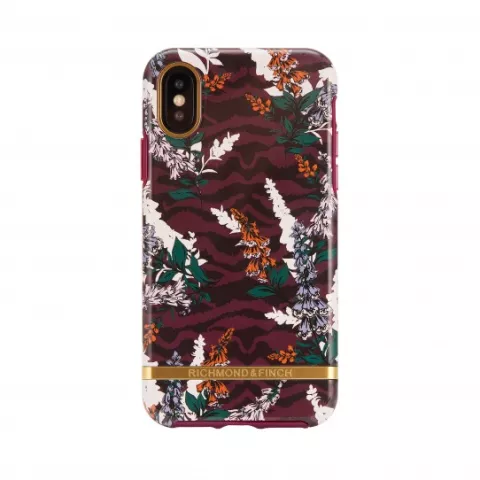 Richmond &amp; Finch Bloemen Zebra hoesje iPhone X Case - Floral Zebra