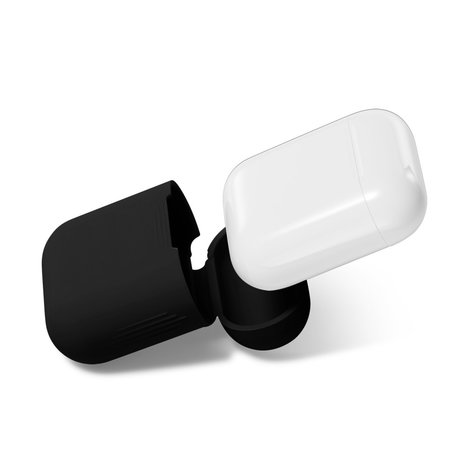Soft Silicone hoesje voor Apple AirPods Case - Zwart