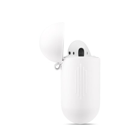 Soft Silicone hoesje voor Apple AirPods Case - Wit