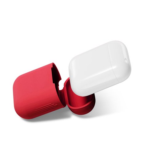 Soft Silicone hoesje voor Apple AirPods Case - Rood